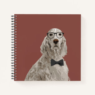 Hipster English Setter Notebook für Dog Lovers Notizblock