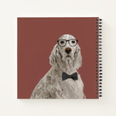 Hipster English Setter Notebook für Dog Lovers Notizblock (Rückseite)