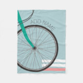 Hipster Fahrrad mit Individuelle Name Fleecedecke (Vorderseite)