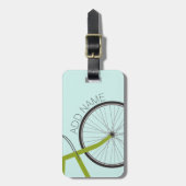 Hipster Fahrrad mit Individuelle Name Gepäckanhänger (Vorderseite vertikal)