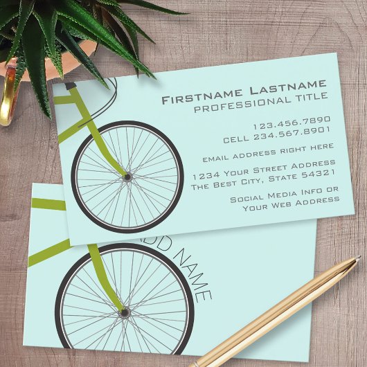 Hipster Fahrrad mit Individuelle Name Visitenkarte