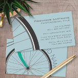 Hipster Fahrrad mit Individuelle Name Visitenkarte<br><div class="desc">Ein Retrozyklus mit blauem und aquamarinem Hintergrund. Wenn Sie Radfahrer oder Liebe sind,  das ist für Sie!</div>