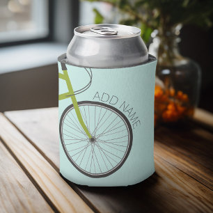 Hipster-Fahrrad-Rad mit individuellem Namen Dosenkühler