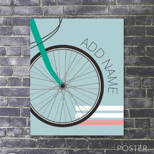 Hipster-Fahrradfelge mit individuellem Namen 20x28 Poster