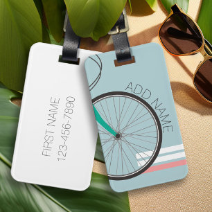 Hipster-Fahrradwheel mit individuellem Namen Gepäckanhänger