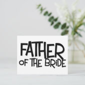 Hipster Father Bride Lite T Postkarte (Stehend Vorderseite)