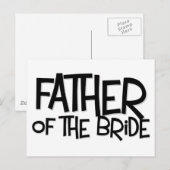 Hipster Father Bride Lite T Postkarte (Vorne/Hinten)