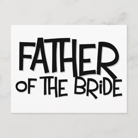 Hipster Father Bride Lite T Postkarte (Vorderseite)