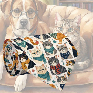 Hipster Faux Seide Stylischer Katzen-Gentleman Krawatte