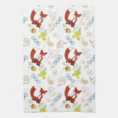 Hipster Forest Fox Baby Kinderzimmer Handtuch (Vertikal)