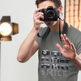 Hipster Fotograf Vintag Cameras Lens T-Shirt