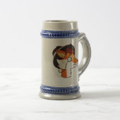 Hipster Fox Bierglas (VorderseiteRechts)