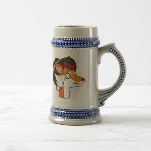 Hipster Fox Bierglas