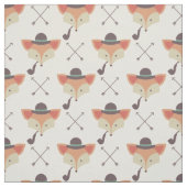 Hipster Fox, Bowler Hat, Pipe #8 ID1073 Stoff (Muster)