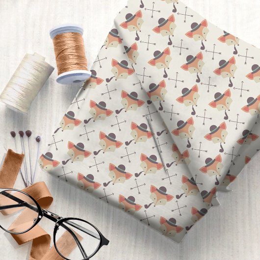 Hipster Fox, Bowler Hat, Pipe #8 ID1073 Stoff