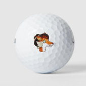 Hipster Fox Golfball (Vorderseite)