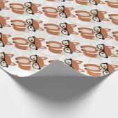 Hipster Fox-Papier Geschenkpapier (Ecke)