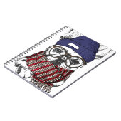 Hipster Französischer Bull-Hund Notizblock (Linke Seite)