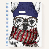 Hipster French Bull Dog Notizblock (Vorderseite)
