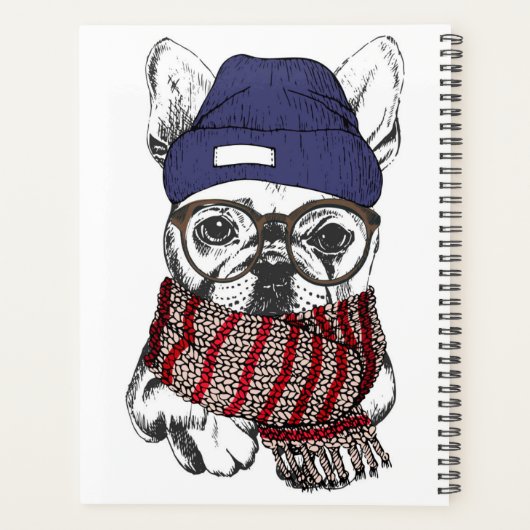 Hipster French Bull Dog Planer (Rückseite)