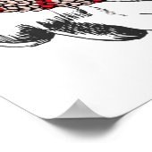 Hipster French Bull Dog Poster (Ecke)