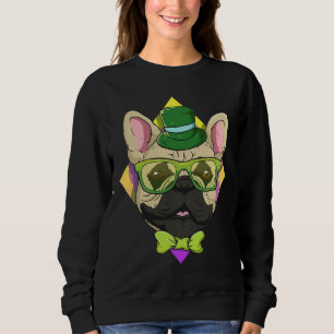 Hipster French Bulldog Niedlicher Bulldog-Lover Sweatshirt