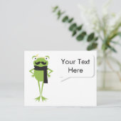 Hipster Frog Postkarte (Stehend Vorderseite)