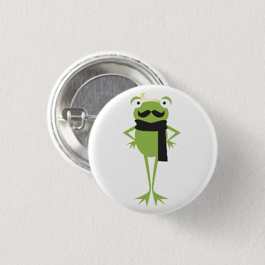 Hipster-Frosch Button (Vorne & Hinten)