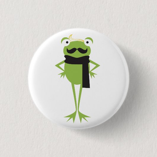 Hipster-Frosch Button (Vorderseite)