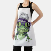 Hipster Froschtier mit Brille und Hutvektor Schürze (InSitu)