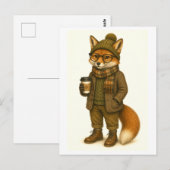 Hipster-Fuchs-Postkarte Postkarte (Vorne/Hinten)