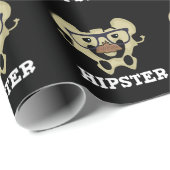 Hipster Funny Angesagt Bone Anatomie Pun Dark BG Geschenkpapier (Rolleneckpunkt)