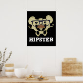 Hipster Funny Angesagt Bone Anatomie Pun Dark BG Poster (Küche)