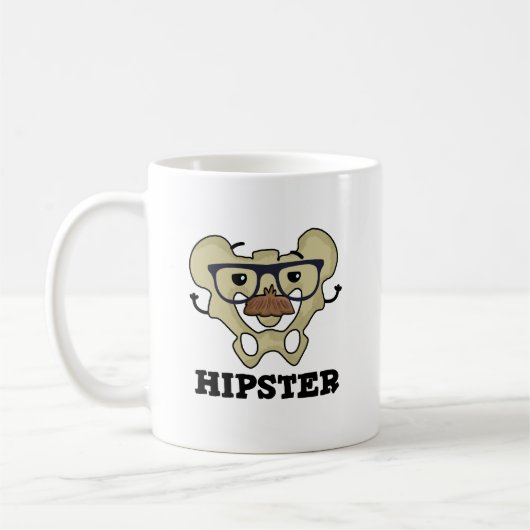 Hipster Funny Angesagt Bone Anatomie Pun Kaffeetasse (Links)