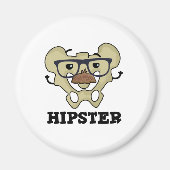 Hipster Funny Angesagt Bone Anatomie Pun Magnet (Vorne)