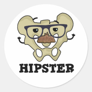 Hipster Funny Angesagt Bone Anatomie Pun Runder Aufkleber