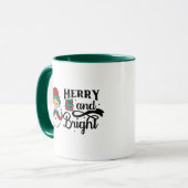 Hipster Funny Santa Mustache Weihnachtsdesign Tass Tasse (Vorderseite Links)