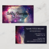 Hipster-Galaxie-Nebelfleck Visitenkarte (Vorne/Hinten)