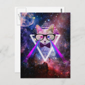 Hipster-Galaxie Postkarte (Vorne/Hinten)
