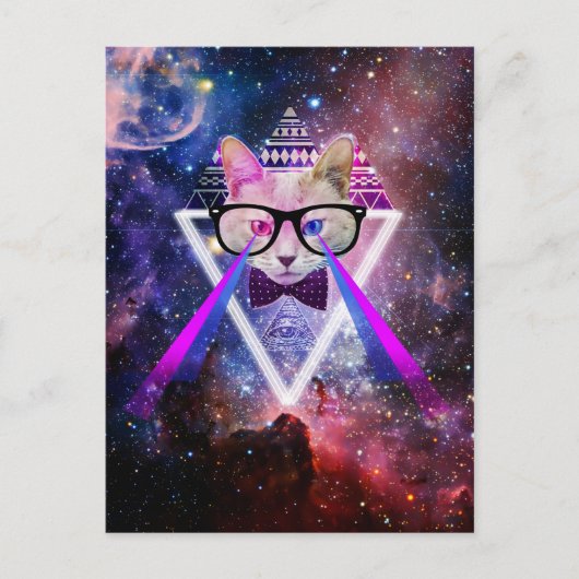 Hipster-Galaxie Postkarte (Vorderseite)