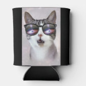 "Hipster Galaxy Space Cats" LOL Funny Can Cooler Dosenkühler (Rückseite)