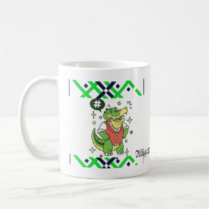 Hipster Gator Cartoon - Trendige Alligator Art Tas Kaffeetasse