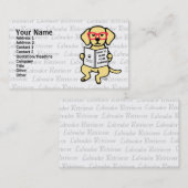 Hipster-gelber Labrador-Welpe Visitenkarte (Vorne/Hinten)