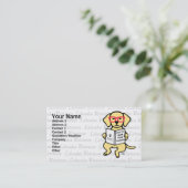 Hipster-gelber Labrador-Welpe Visitenkarte (Stehend Vorderseite)