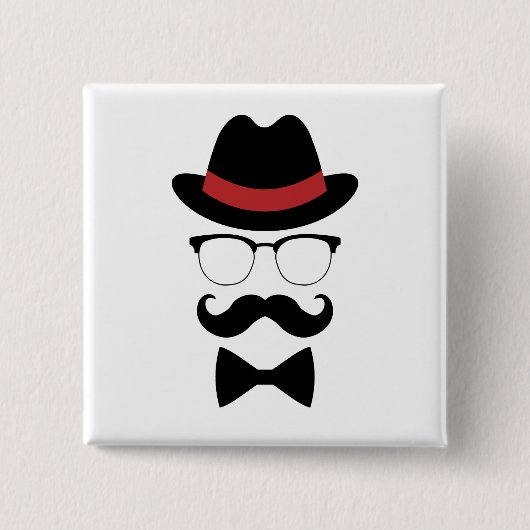 Hipster Gentleman Elements Button (Vorderseite)