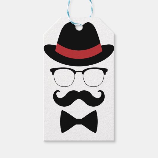 Hipster Gentleman Elements Geschenkanhänger (Vorderseite)