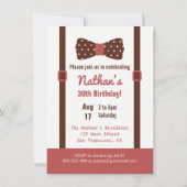 Hipster Gentleman Men Geburtstagsparty Einladungen (Rückseite)