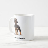 Hipster German Shepherd mit Beanie Swagger Kaffeetasse (Vorderseite Links)