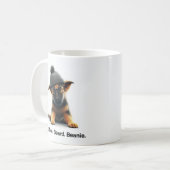 Hipster German Shepherd mit Beanie Swagger Kaffeetasse (Vorderseite Links)