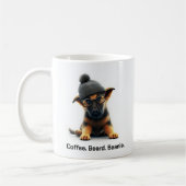 Hipster German Shepherd mit Beanie Swagger Kaffeetasse (Links)